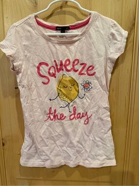GAP Pink 'Squeeze the Day' Lemon Graphic Tee